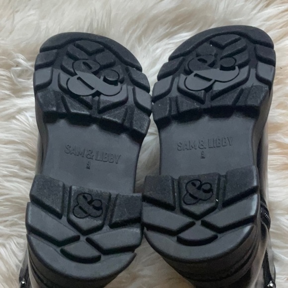 Sam & Libby Women’s Julia Black Women’s Y2K Lug Sole Ankle Boots Size 9 … - Picture 11 of 13